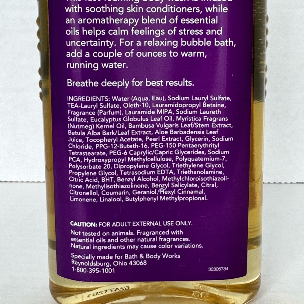 Discontinued Bath & Body Works Aromatherapy Eucalyptus Tea Body Wash Foam Bath - Picture 5 of 6